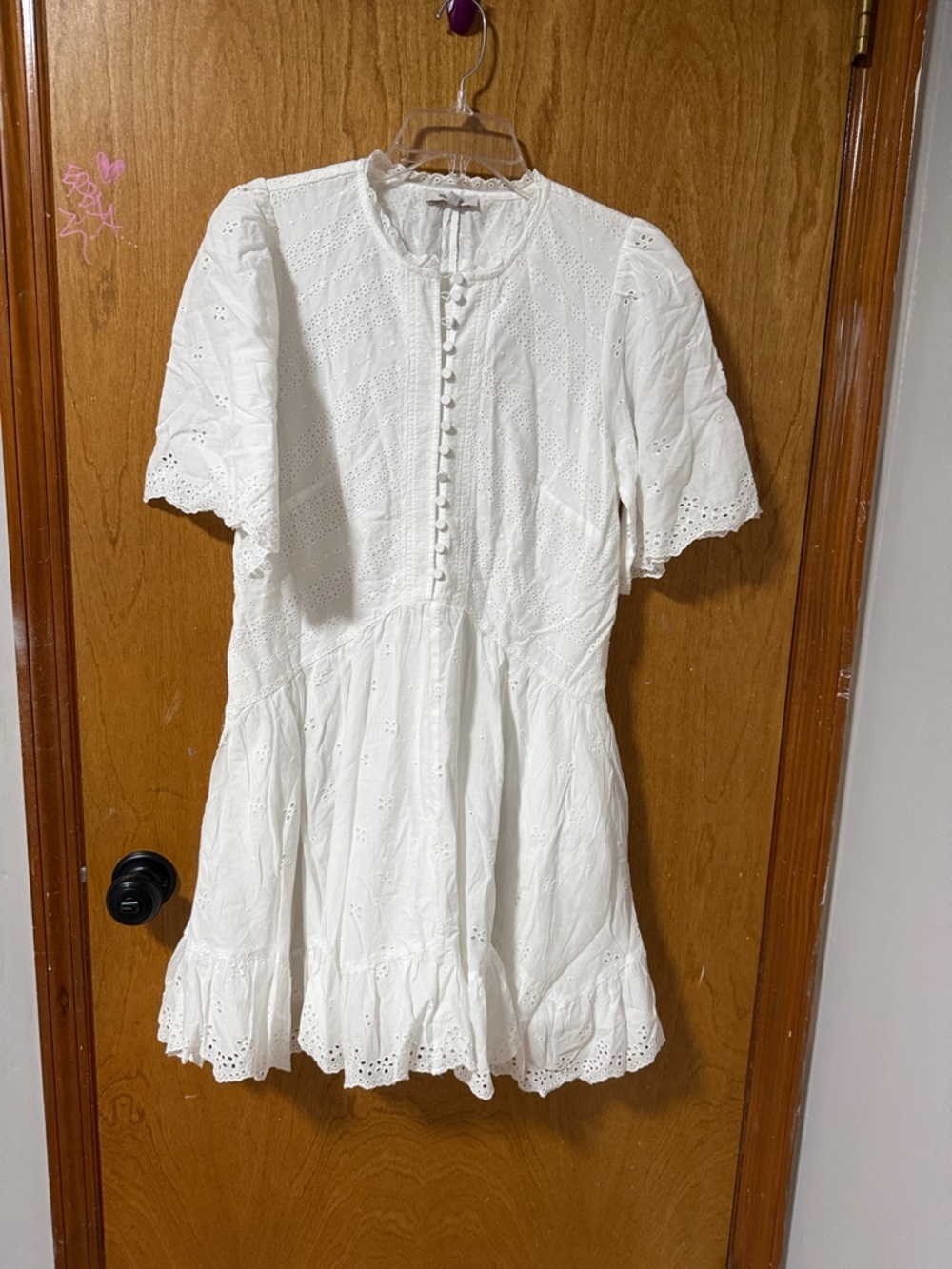 Madewell White Eyelet Midi Dress